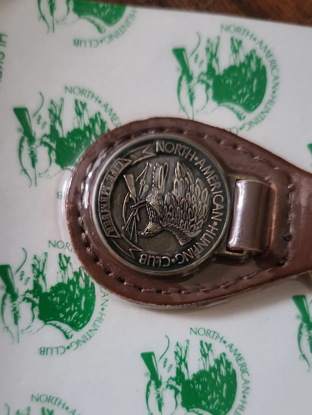 NWT North American Hunting Club Life Member Leather Keychain